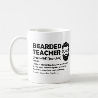 Bearded Teacher Funny Definition Personalised Coffee Mug