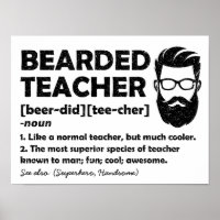 Bearded Teacher Funny Definition Personalised