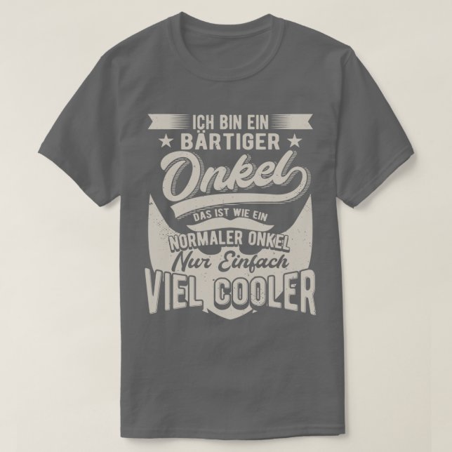 Bearded uncle with beard bearded gift T-Shirt (Design Front)