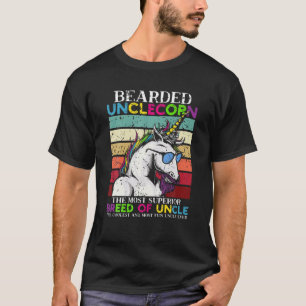 Bearded Unclecorn Uncle Unicorn Men Funny T-Shirt