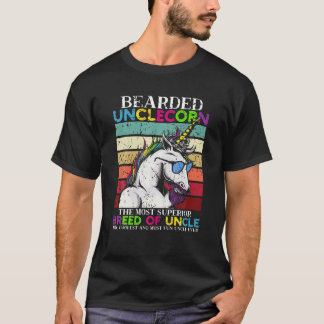 Bearded Unclecorn Uncle Unicorn Men Funny T-Shirt