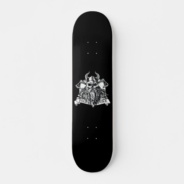 Bearded Viking Warrior Skateboard (Front)