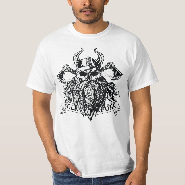 Bearded Viking Warrior T-Shirt (Front)