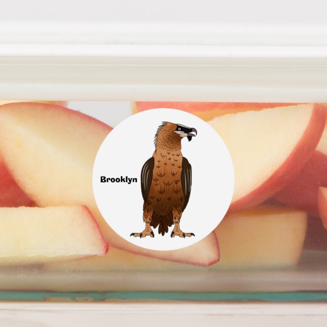 Bearded Vulture cartoon illustration (Affixed)