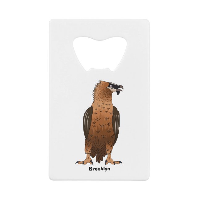 Bearded Vulture cartoon illustration (Front)