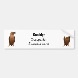 Bearded Vulture cartoon illustration Bumper Sticker
