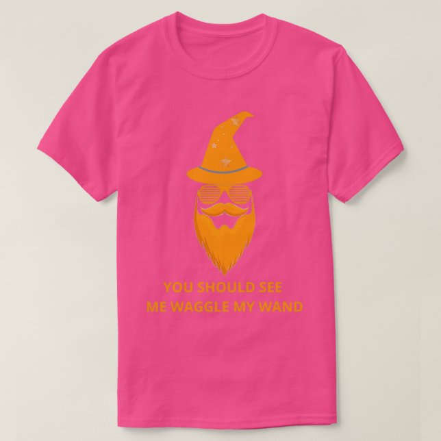Bearded wizard wand waggler Funny 1 T-Shirt (Design Front)