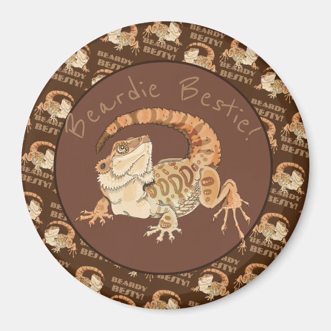 Beardie Bestie!  Magnet (Front)