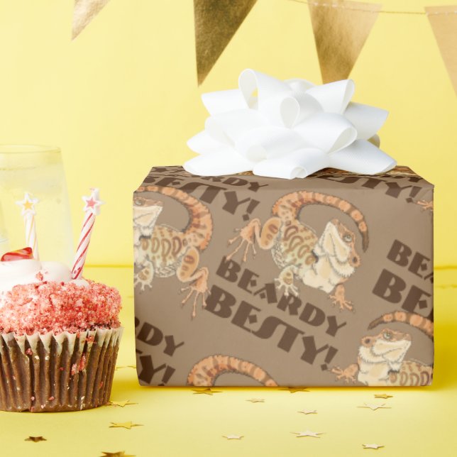 Beardie Bestie Wrapping Paper (Birthday Party)