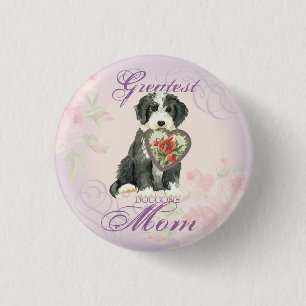 Beardie Heart Mom 3 Cm Round Badge