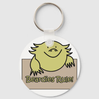 Beardies Rule! Key Ring