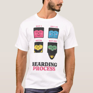 Bearding Process Funny Beard Growth Pun T-Shirt