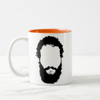 Beardliness Mug, Orange Two-Tone Coffee Mug