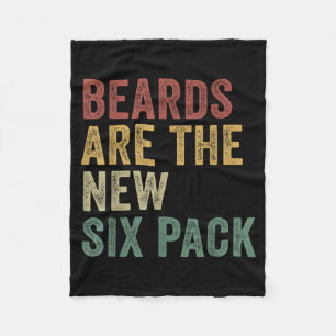 Beards Are The New Six Pack Funny Bearded Men Fleece Blanket