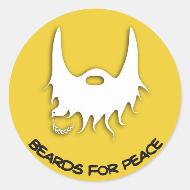 beards for peace sticker new logo (Front)