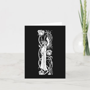 Beardsley Angel & Poppies Note Card