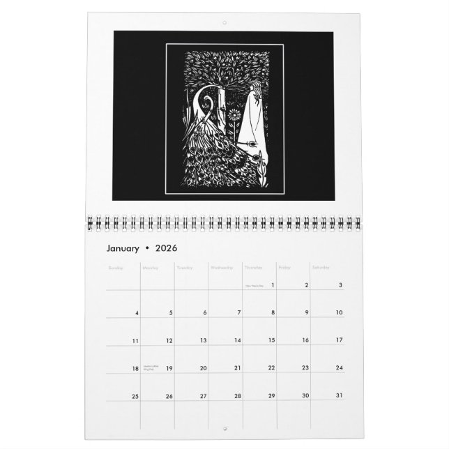Beardsley Art Nouveau Illustrations Calendar (Jan 2026)