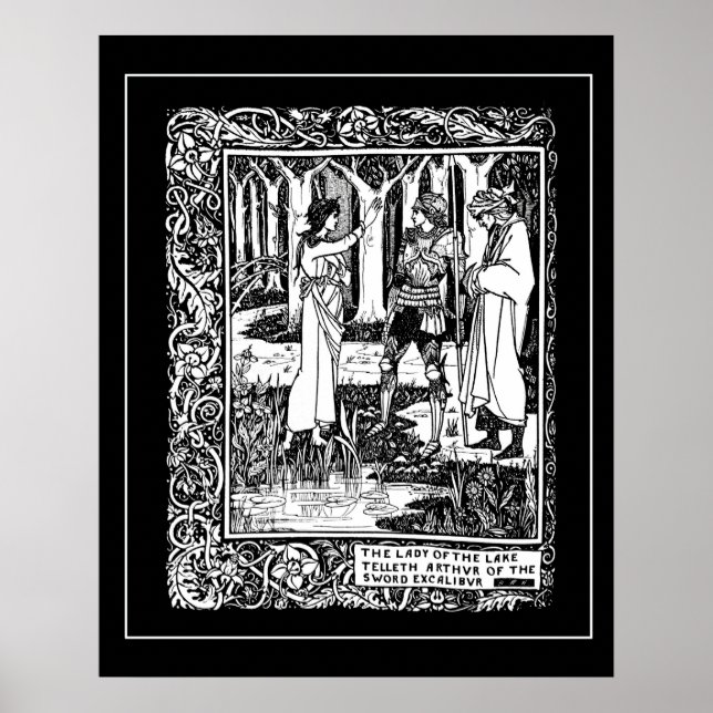 Beardsley King Arthur Excalibur Poster (Front)