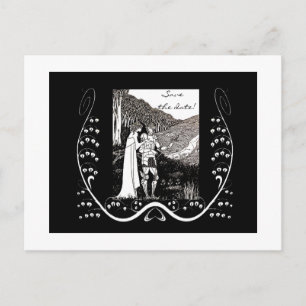 Beardsley Knight & Lady Save the Date Postcard
