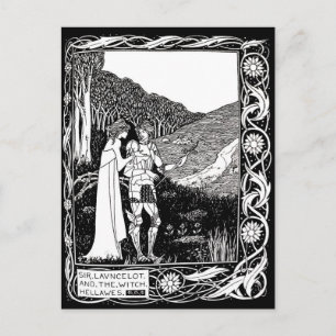 Beardsley Lancelot & Witch Post Card