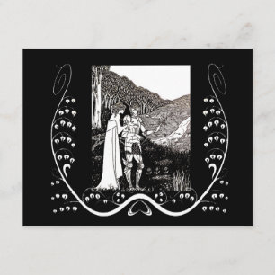 Beardsley Nouveau Knight & Lady Wedding Invitation