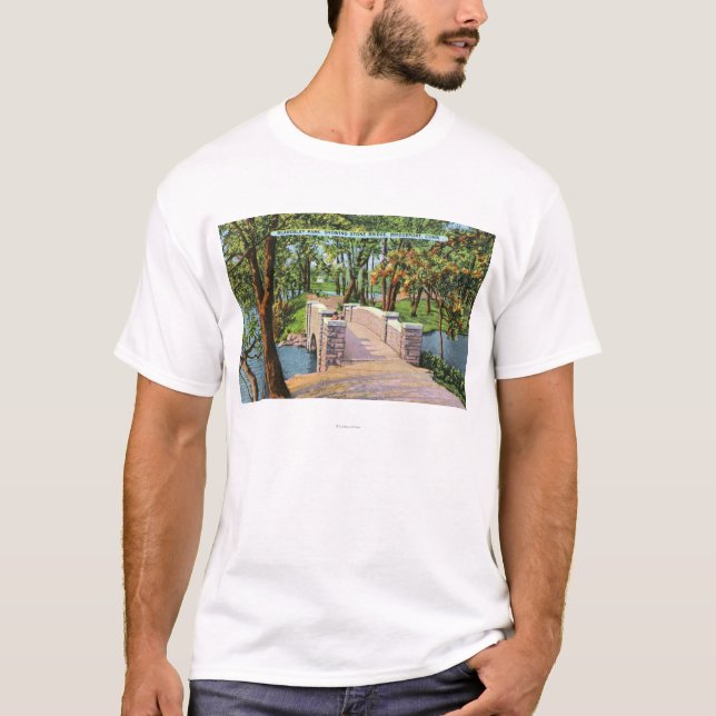 Beardsley Park View of the Stone Bridge T-Shirt (Front)
