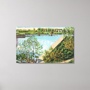 Beardsley Park Water Falls Scene Canvas Print