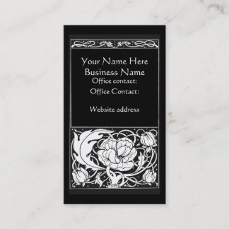 Beardsley Peony Border Photo Business Card
