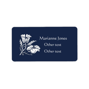 Beardsley Poppies Label Sticker