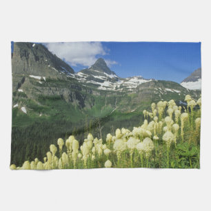Beargrass near Logan Pass in Gacier National Tea Towel
