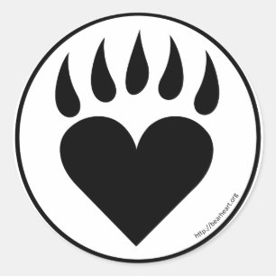 BearHeart Round Sticker