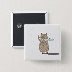 BEARIE CUTIE 15 CM SQUARE BADGE