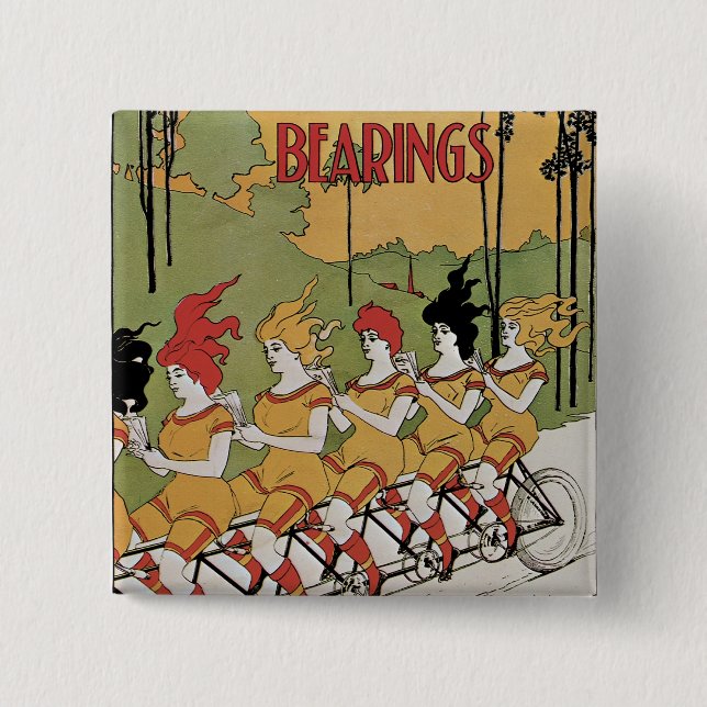 Bearings Bicycle Poster 15 Cm Square Badge (Front)