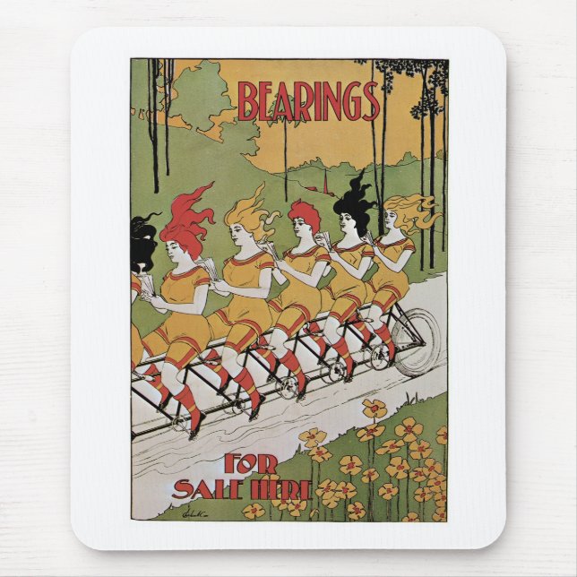Bearings Bicycle Poster Mouse Mat (Front)