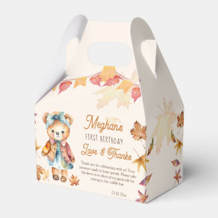 Bearly believe it teddy bear fall birthday party  favour box
