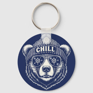 Bearly Cool Keychain" Key Ring