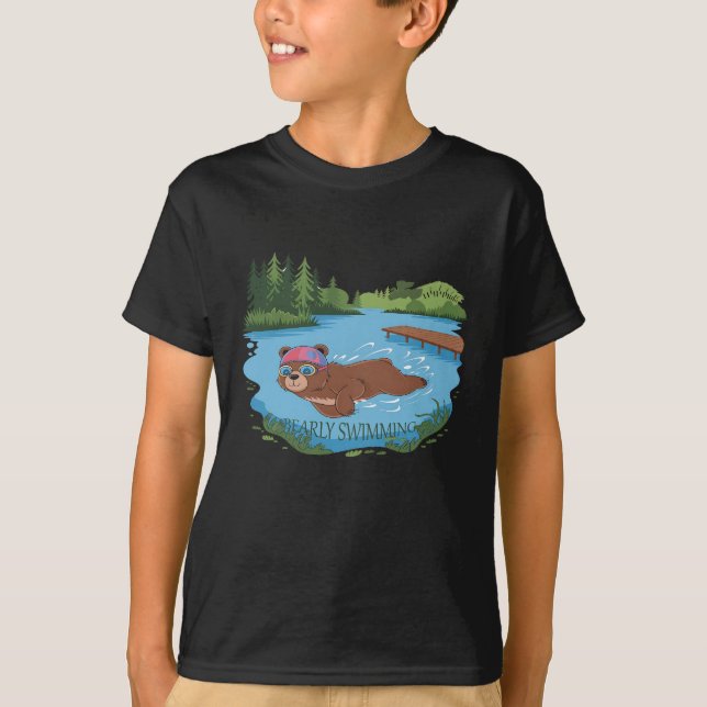 Bearly Swimming T-Shirt (Front)