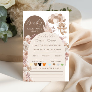 Bearly Wait Baby Predictions Advice Neutral Boho