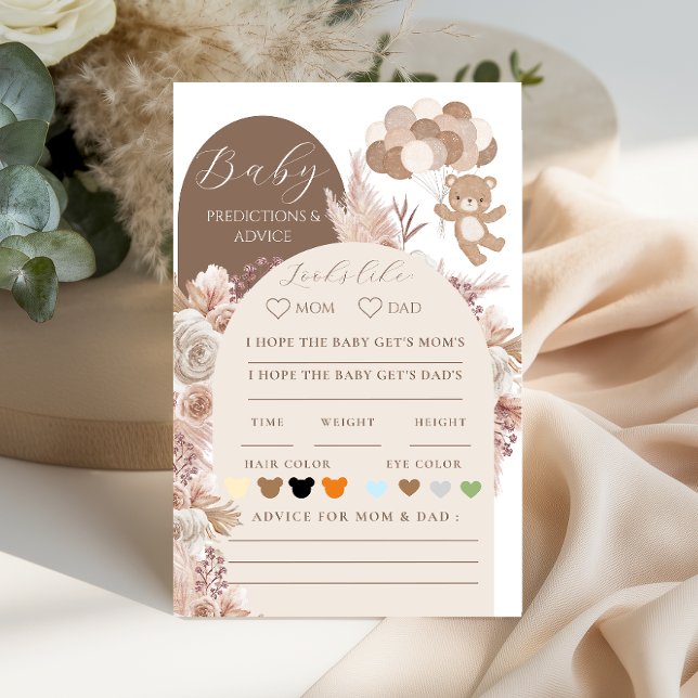 Bearly Wait Baby Predictions Advice Neutral Boho (Creator Uploaded)