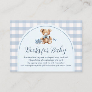 Bearly Wait Baby Shoes Bear Gingham Books For Baby Enclosure Card