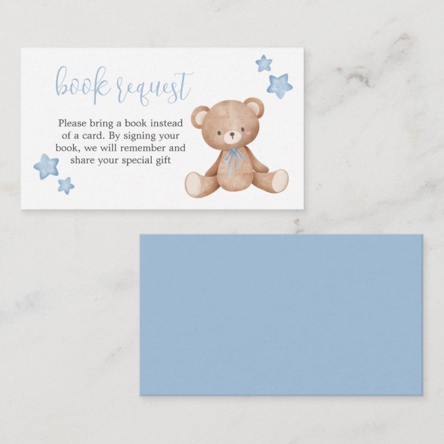 Bearly Wait Baby Shower Book Request Card (Front/Back)