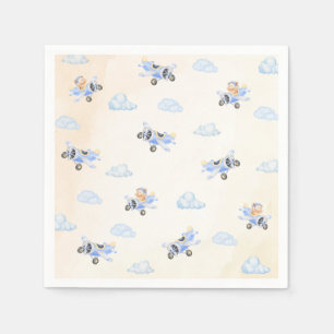 Bearly Wait Baby Shower Flying Bear & Cloud  Napkin