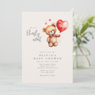 Bearly Wait Baby Shower  Invitation