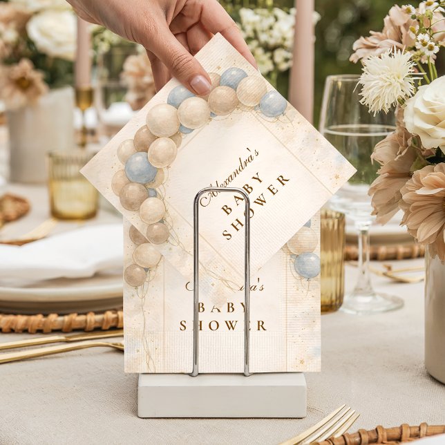 Bearly Wait Balloon Baby Shower Napkin (Creator Uploaded)