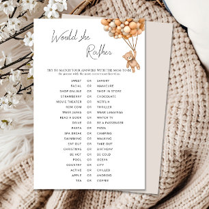 Bearly Wait Balloons Baby Shower Would She Rather