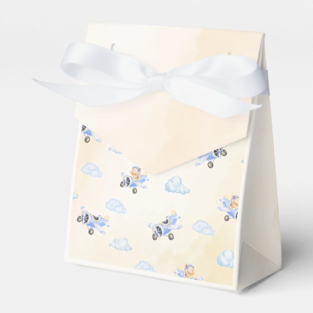 Bearly Wait Bear & Cloud Pattern Baby Shower Favour Box (Front Side)