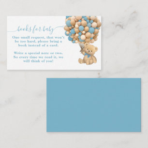 Bearly Wait Boho Balloon Neutral Baby Shower Book Enclosure Card