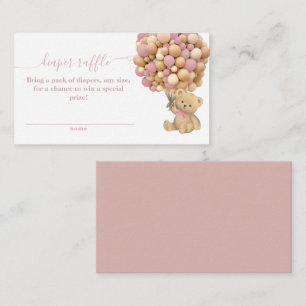 Bearly Wait Boho Balloon Neutral Baby Shower Diape Enclosure Card