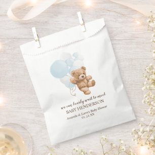 Bearly Wait Dusty Blue Teddy Bear Favour Bags