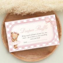 Bearly Wait Elegant Bear Baby Shower Diaper Raffle